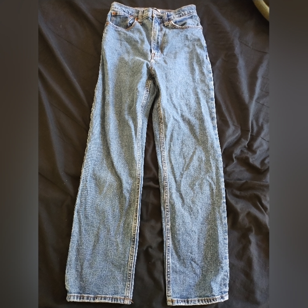 Abercrombie & Fitch Jeans Size 26/2R Straight Ankle Ultra High Rise 5 Pocket Zip